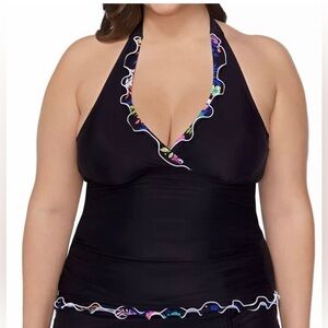 Island Escape plus size tankini swim top